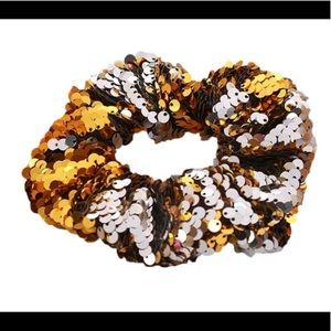 BOGO Gold and Silver Sequin Scrunchies
